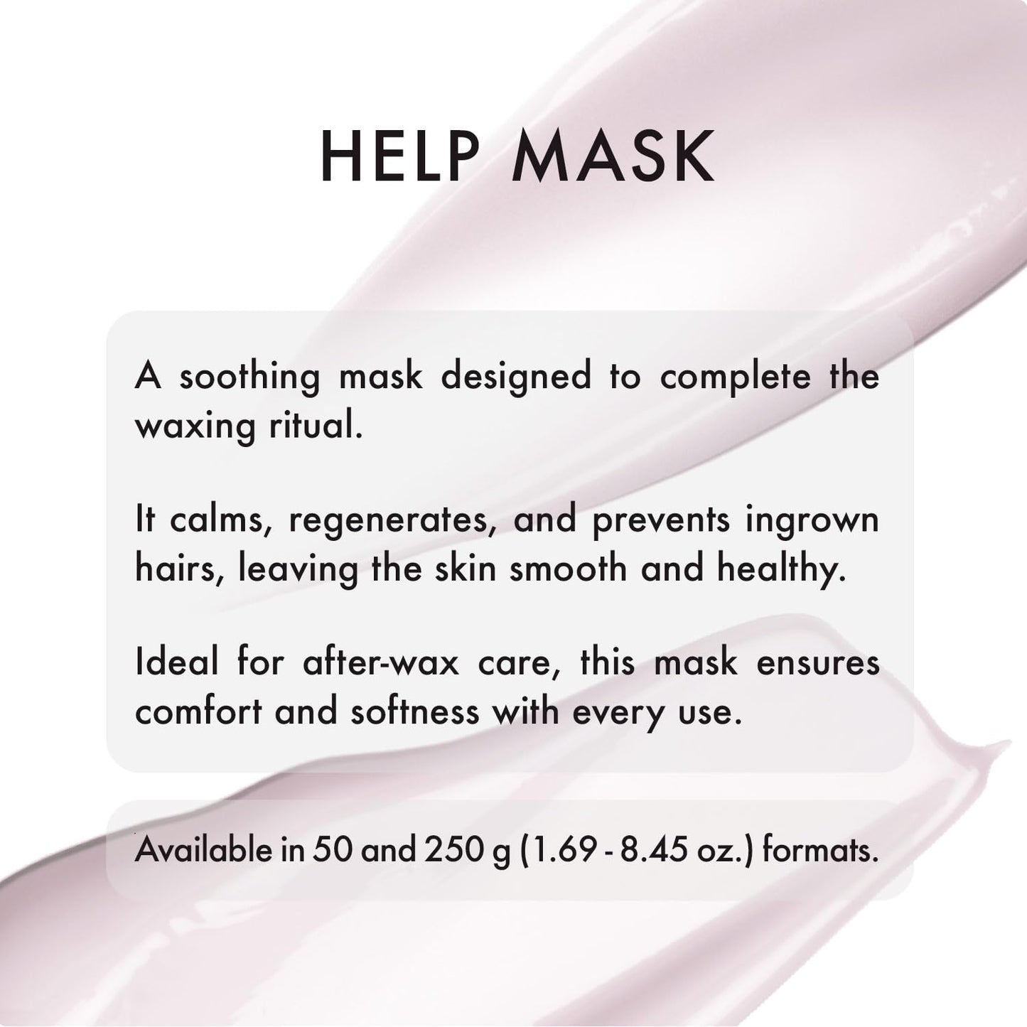 Italwax Help Line Help Mask – 1.69 oz (50g) Leave-In Soothing Mask with Tea Tree Oil and Calamine – Calms and Protects Sensitive Skin After Waxing – For Professional and Home Use