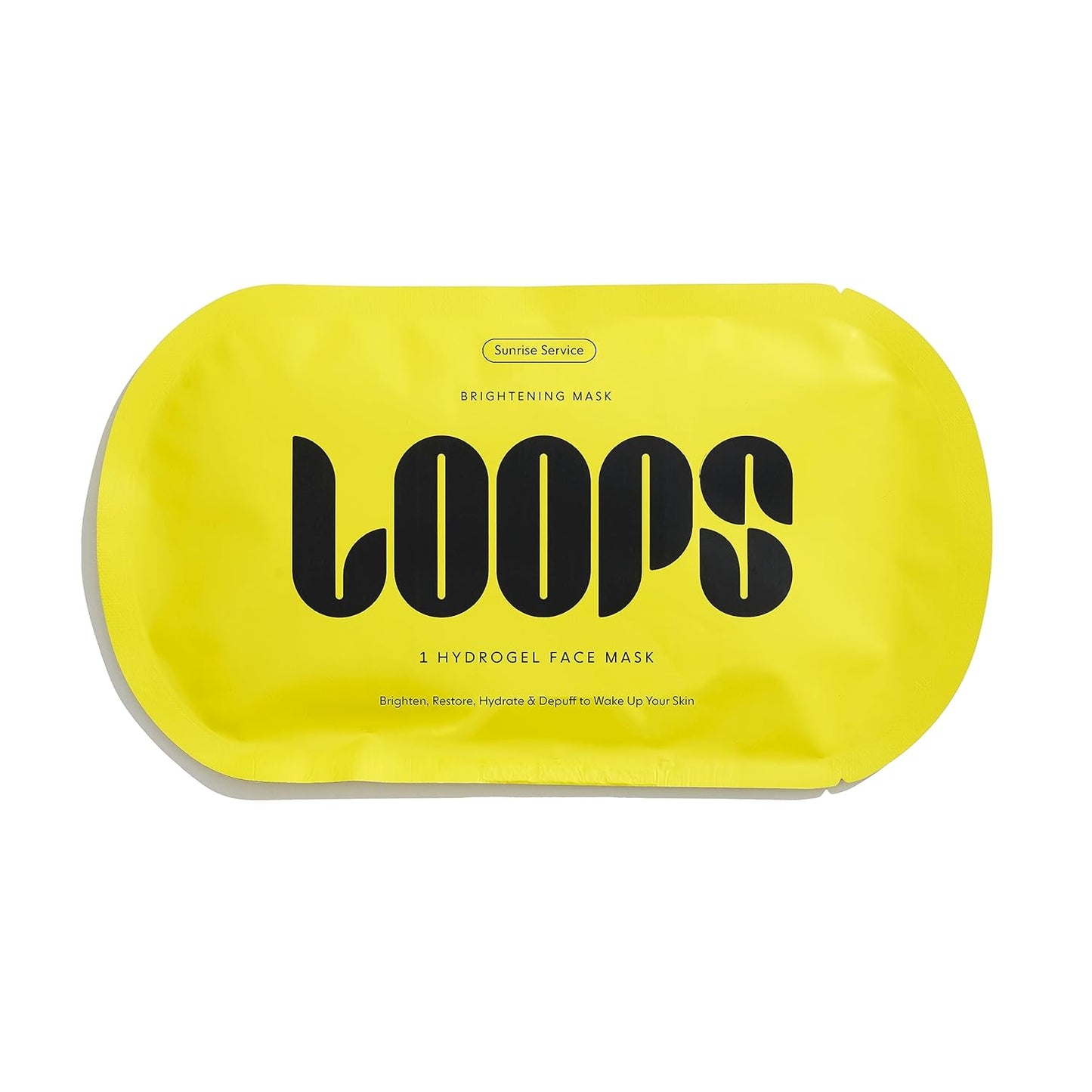 LOOPS SUNRISE SERVICE - Brightening Hydrogel Face Mask - Hydrates, Brightens, Depuffs and Wakes Up Your Complexion - Antioxidants Help Protect Against Free Radical Damage - 1 Pc