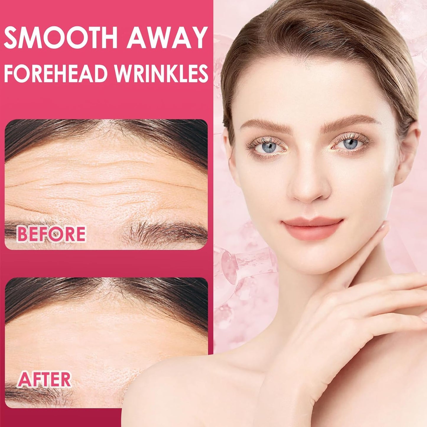 Reusable Forehead Wrinkle Patches | Forehead Wrinkles Treatment | Reusable Silicone Smoothing Pads for Brow Lift | Patches For Wrinkles | Non Invasive Reusable Wrinkle Smoothers | 4 Patches